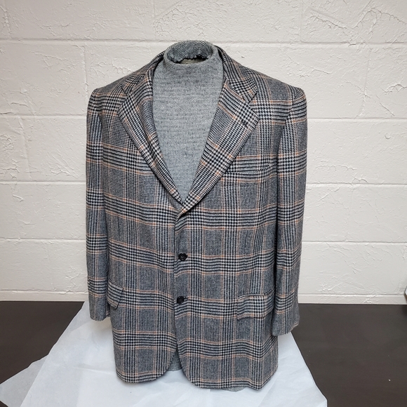 Kiton Other - Kiton Plaid Cashmere Blazer Size 58